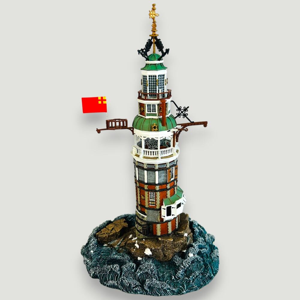 Eddystone Lighthouse Harbour Lights 8" Signed COA 2001 #636